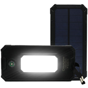 2X Solar Charger 20,000mAh, Dualpow Portable Dual USB with 12 Led Flashlight